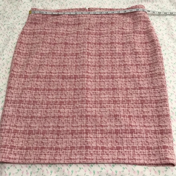 NWOT Laura Pink High Waisted Tweed Boucle Pencil Skirt Plus Size 16/1X - Picture 2 of 11